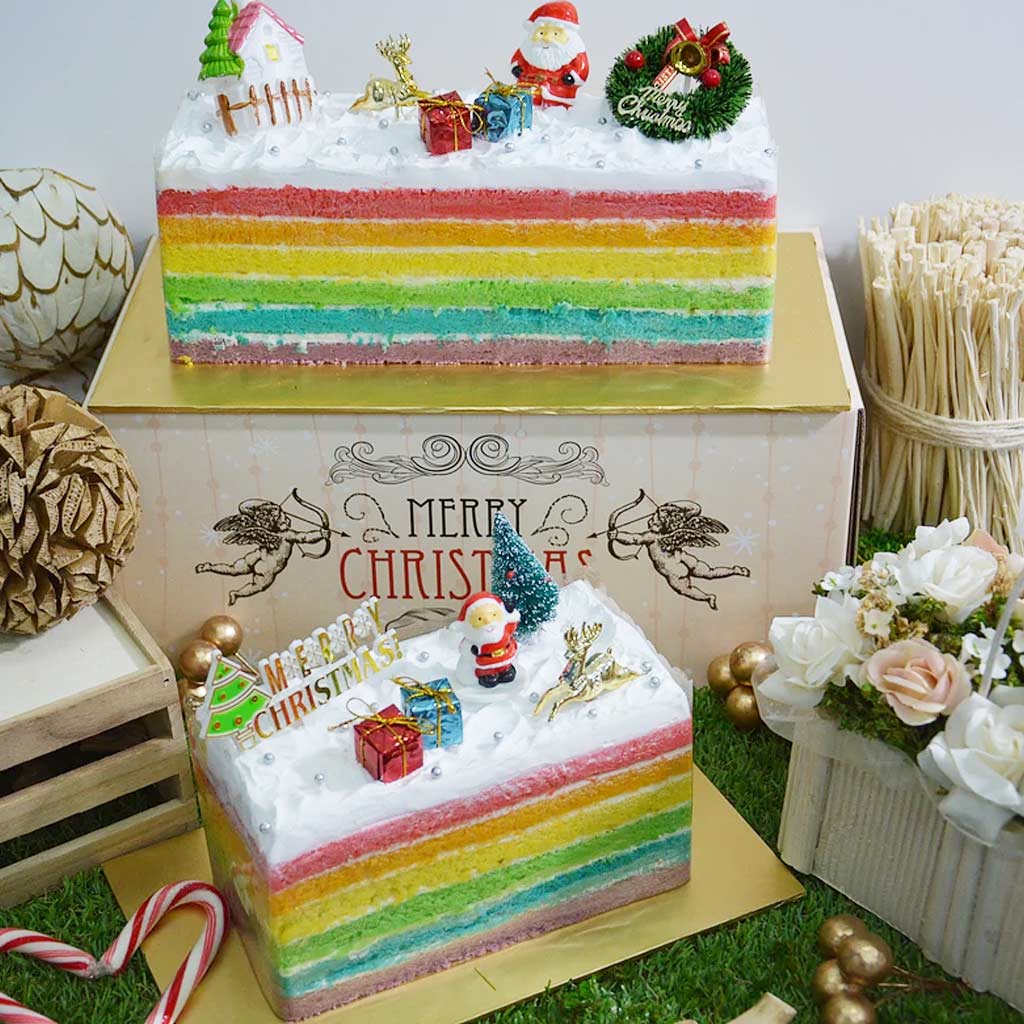 Christmas Rainbow Cake