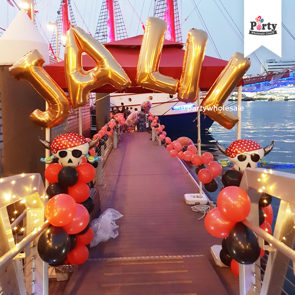 Gold Letter Balloon Arch Party Wholesale Singapore