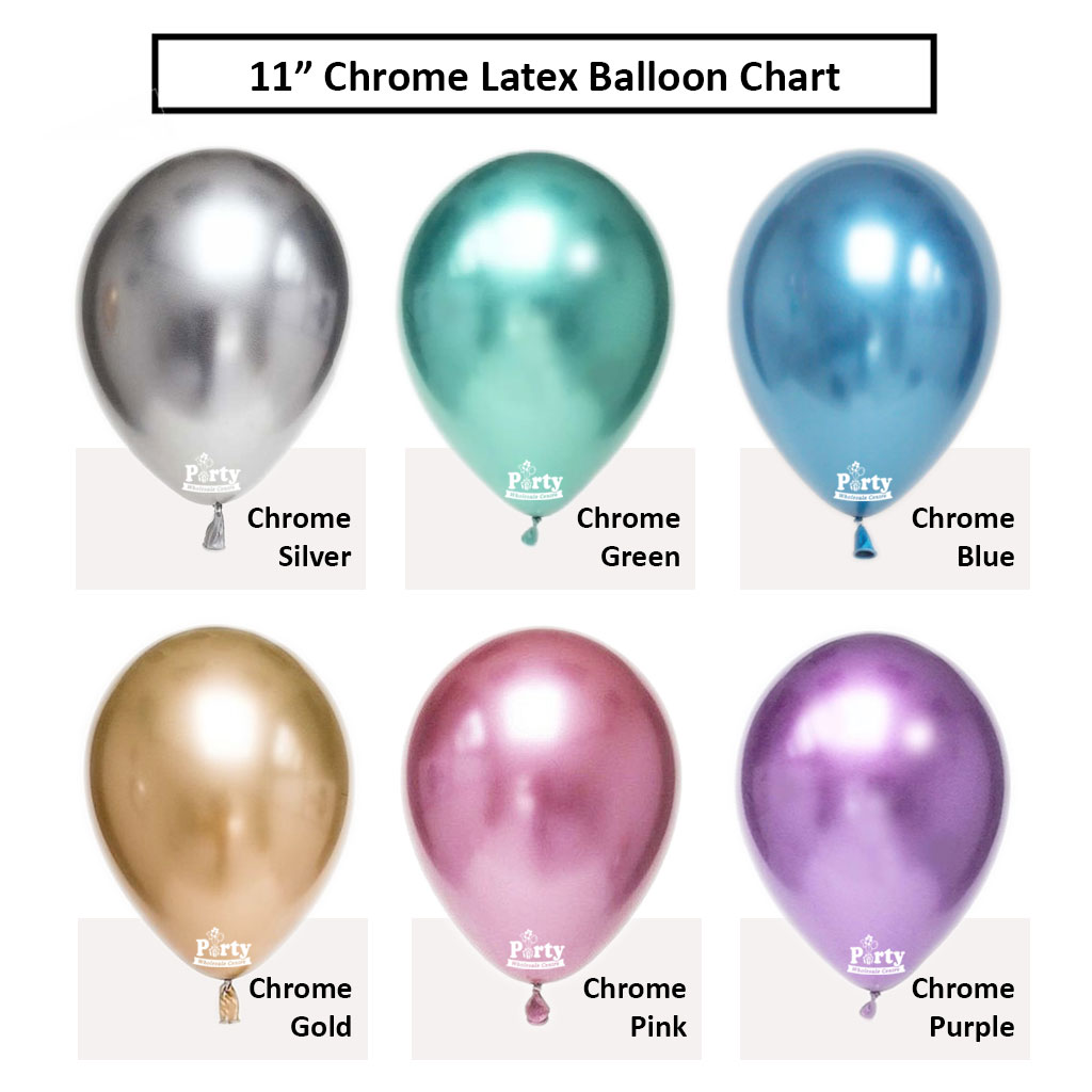 Chrome Balloon Colour Chart Party Wholesale Singapore