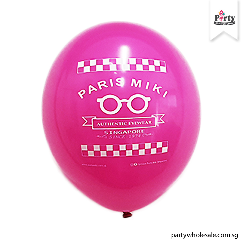 Paris Miki Fuchsia Logo Balloon Printing Singapore Party Wholesale