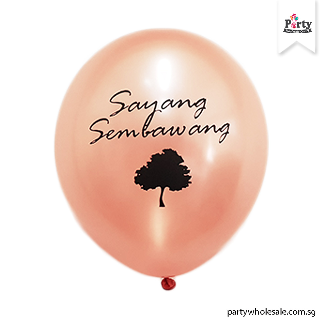 Sembawang Rose Gold Logo Balloon Printing Singapore Party Wholesale