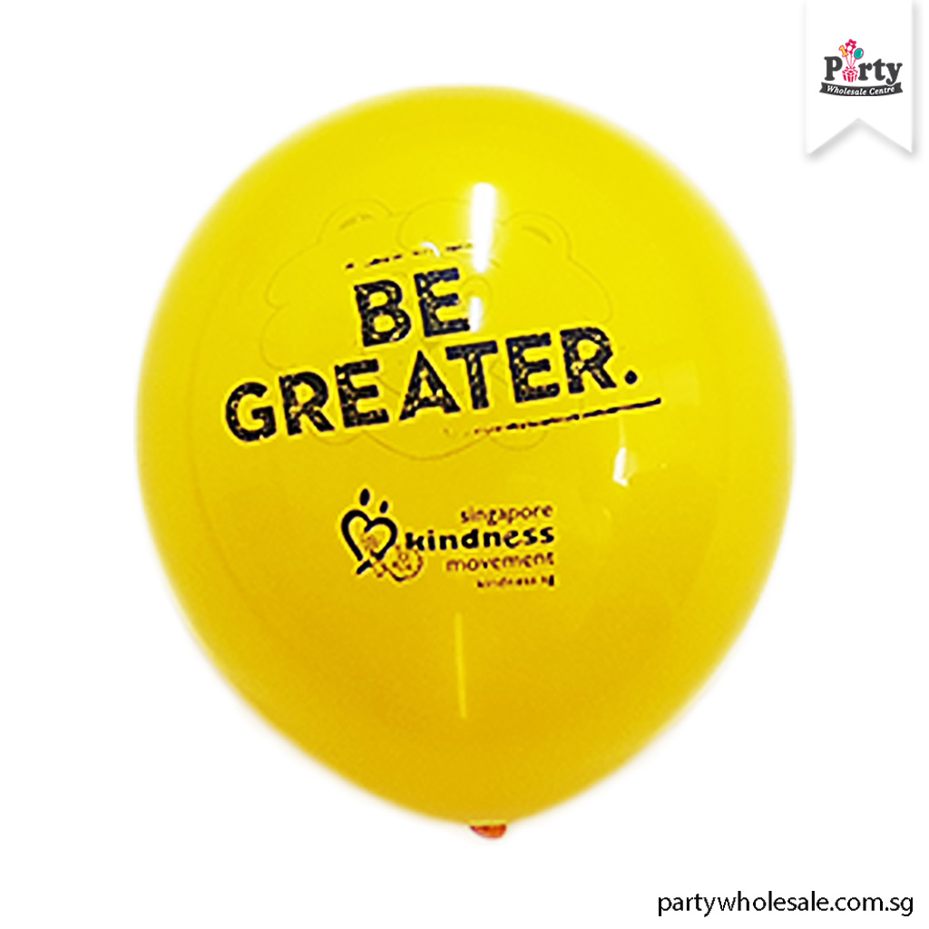 Singapore Kindness Movement Logo Latex Balloon Printing Singapore Party Wholesale