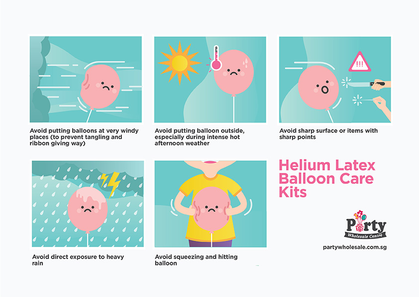 Helium Latex Balloon Care Party Wholesale Singapore