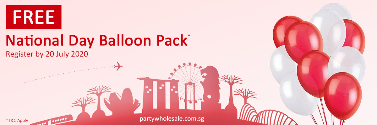 FREE National Day Balloon Giveaway Party Wholesale Singapore