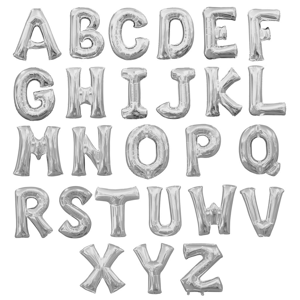 Silver foil letters cheap