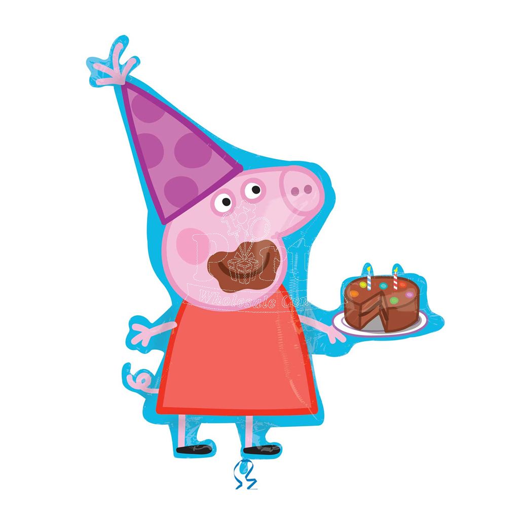 Peppa Pig Cake Party Hat Balloon 33inch Party Wholesale