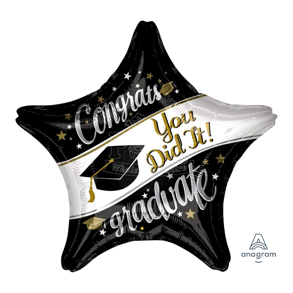 grad congrats you did it graduate balloon party wholesale