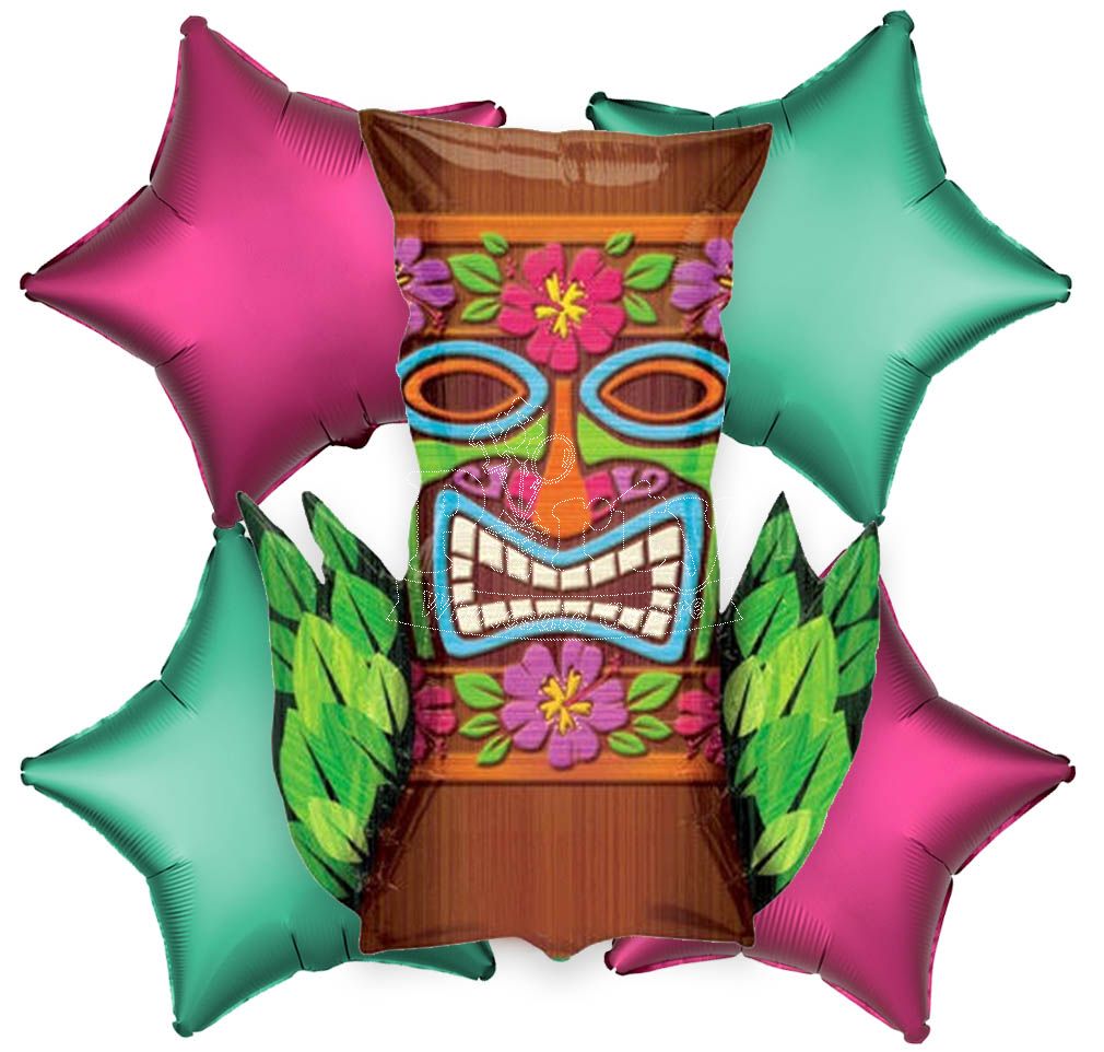 Aloha Luau Hawaiian Tiki Balloon Bouquet Party Wholesale