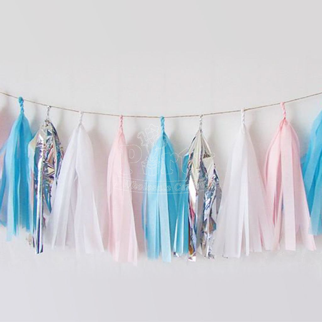 Vintage Pastels Paper Tassel Garland Decoration Party Wholesale