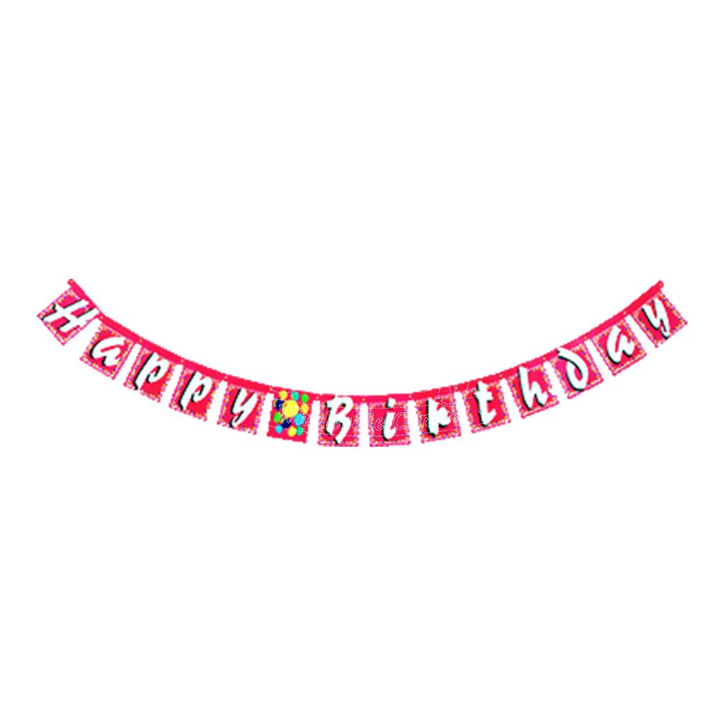 Pink Happy Birthday Letter Banner Party Wholesale