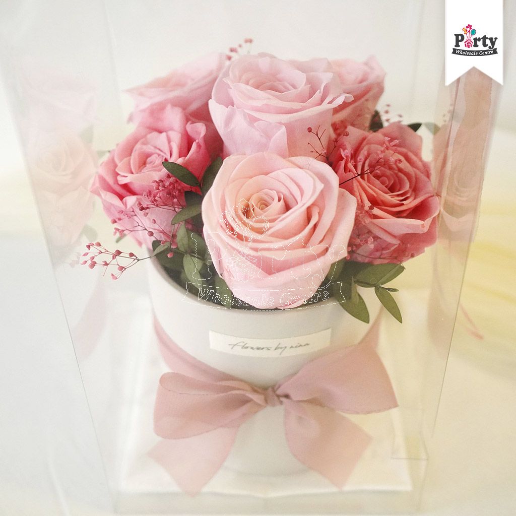 Forever Love Pink Roses Flower Pot Surprise Delivery