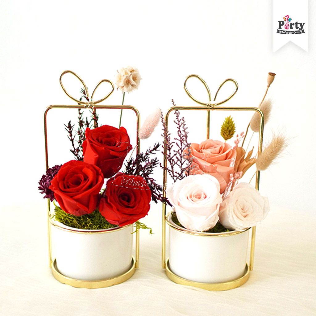 Intense Love 3 Red Roses Flower Pot Surprise Delivery Singapore
