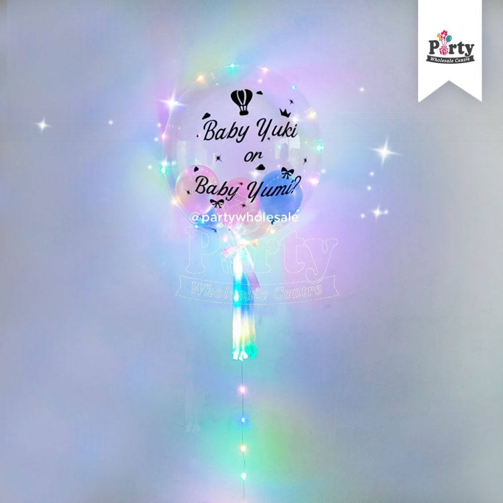 Customised Colourful Fairy Light Bubble Helium Balloon Party Wholesale