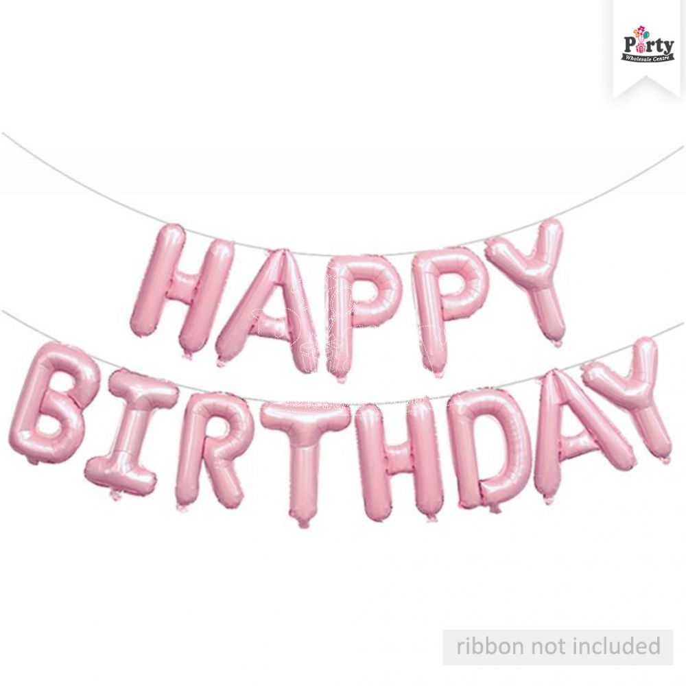 mini letter happy birthday baby pink balloon party wholesale