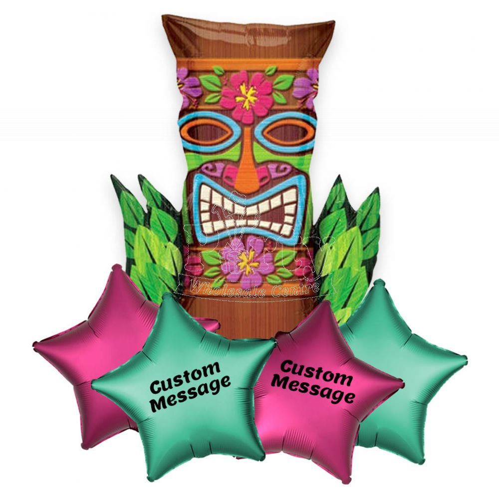 Aloha Luau Hawaiian Tiki Balloon Bouquet Party Wholesale
