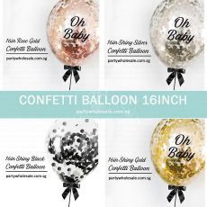 16inch Confetti Clear Helium Balloon Party Wholesale