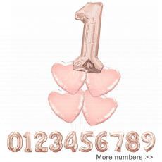 Jumbo Number Rose Gold Balloon Bouquet Party Wholesale Singapore