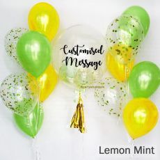 Lemon Mint Bespoke Customised Bubble Helium Balloon Party Wholesale Singapore