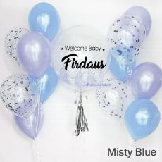 Misty Blue Bespoke Customised Bubble Helium Balloon Party Wholesale Singapore