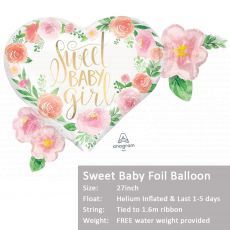 Newborn Welcome Baby Girl Balloon Gift