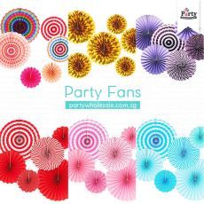 Paper Fans Set of 6 Backdrop Rosettes Party Wholesale