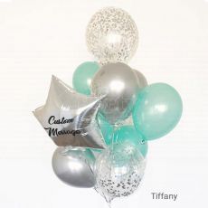 Tiffany Customised Confetti Helium Balloon Bouquet Party Wholesale