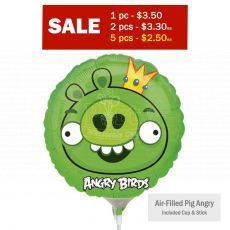 Angry Bird King Pig Airfilled Foil Balloon 12inch Party Wholesale Singapore