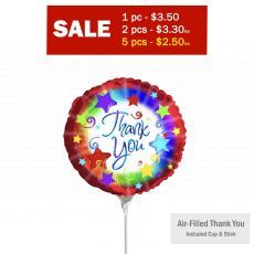 Thank You Stars Airfilled Balloon 12inch Party Wholesale Singapore