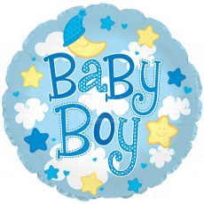 Baby Boy Moon Star Foil Balloon Party Wholesale Singapore