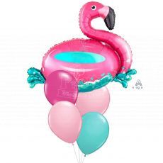 Flamingo Luau Hawaiian Helium Balloon Package Party Wholesale