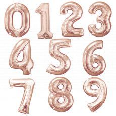 Jumbo Number Rose Gold Foil Balloon 40in Party Wholesale