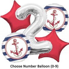 Nautical Anchor Number Balloon Package Party Wholesale