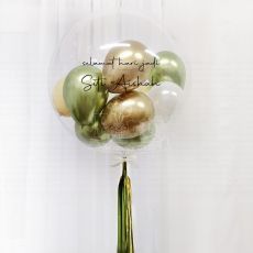 Olive Gold Personalized Bubble Balloon Singapore