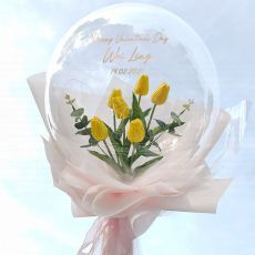 Tulip Flower Bouquet Valentines Day Balloon Singapore