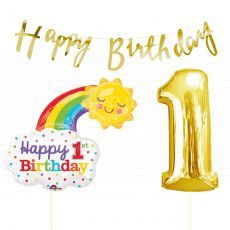 1st Birthday Sunshine Rainbow Helium Balloon Party Wholesale