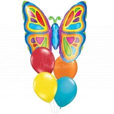 Rainbow Butterfly Girls Birthday Helium Balloon Bouquet Party Wholesale