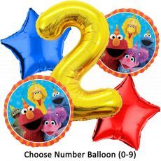 Sesame Street Cookie Monster & Friends Number Balloon Package Party Wholesale
