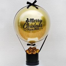 Merry Christmas Personalized Gold Roses Hot Air Balloon Party Wholesale