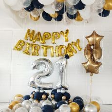 125pcs Navy Blue 21st Birthday Package Party Wholesale