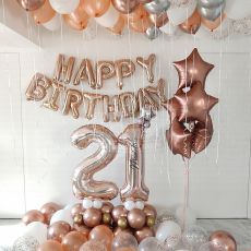 125pcs Rose Gold 21st Birthday Package Party Wholesale