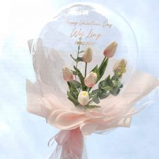 Personalized Birthday Gift Tulip Bouquet Bubble Balloon Party Wholesale