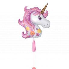 Unicorn Balloon Pink Tassel