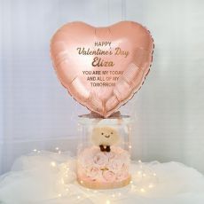 Dreamy Cloud Blush Pink Rose Valentine's Day Balloon Hamper Gift Party Wholesale