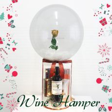 Personalised Truly Christmas Wine Gold Rose Flower Hot Air Balloon Hamper Gift Party Wholesale