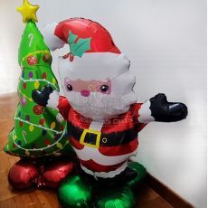 Christmas Balloon Giant Santa Clause & Tree