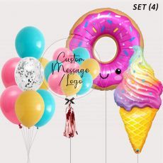 Bespoke Ice Cream Surprise Balloon Set 4