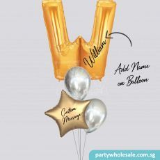 Personalised Gold Letter Balloon Bouquet Party Wholesale