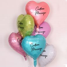 Personalised Message Heart Foil Balloon Singapore