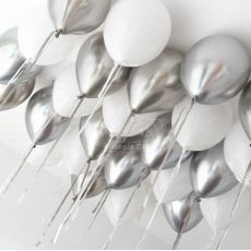 Silvery White Latex Balloon Inspiration