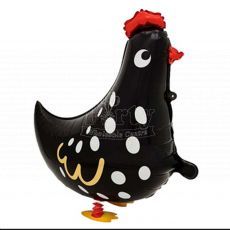 Barnyard Black Hen Walking Pet Balloon